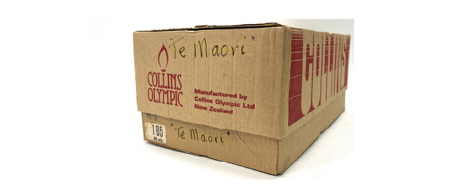 An unassuming cardboard box discovered in the Te Manawa archive uncovered a wealth of information about Mina’s involvement in Te Māori. Image courtesy of Te Manawa Museum.