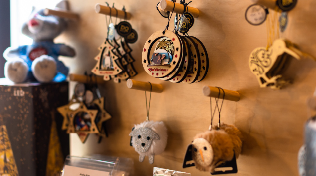 photograph of santa's cave shop merchandise